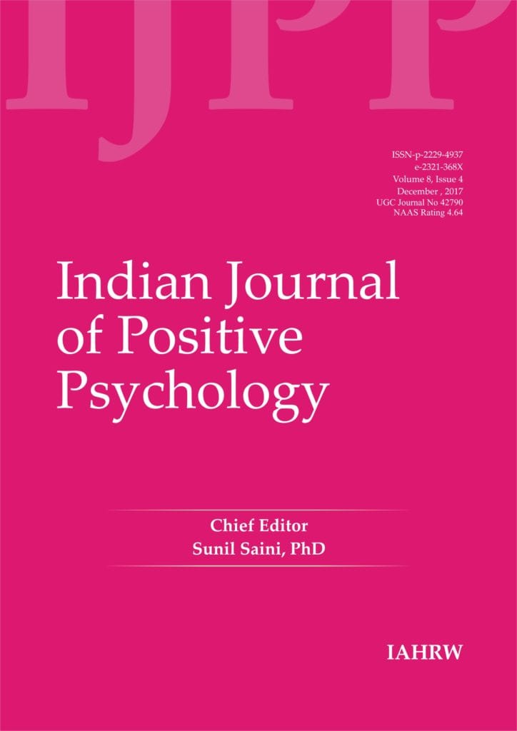 Indian Journal of Positive Psychology